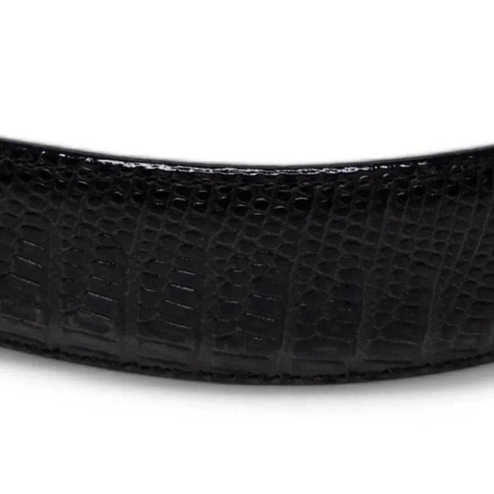 Silver Creek Croc Embossed Distressed Metal Western Belt Women's Ranch Retro 28